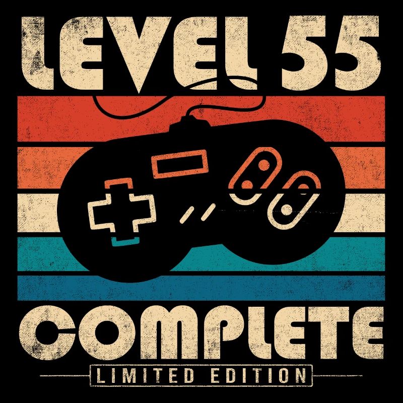 55 Birthday 55 Years Gift Level 55 Complete