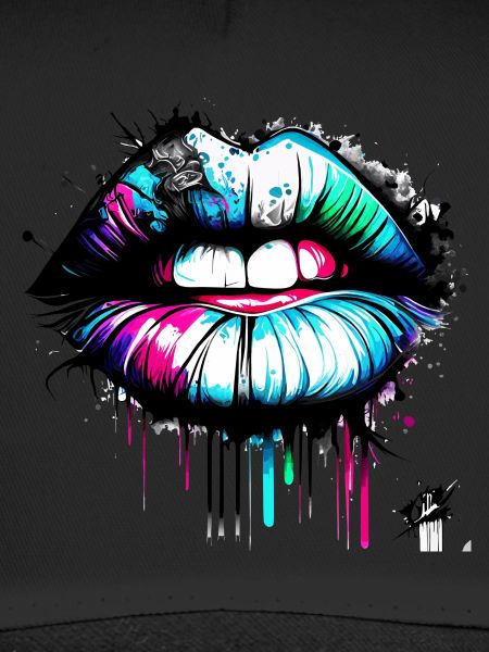 Lips Graffiti Style