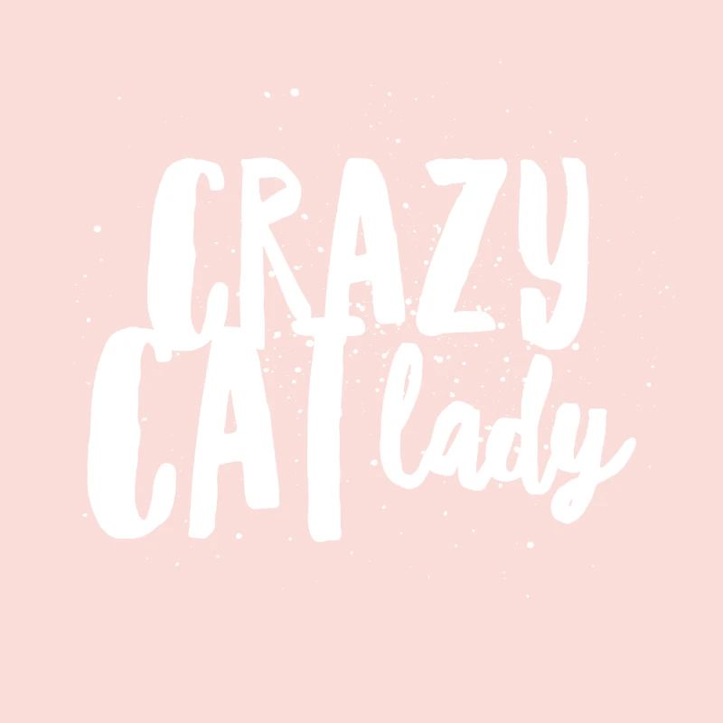 Fille folle d’amant drôle de chat de dame de chat