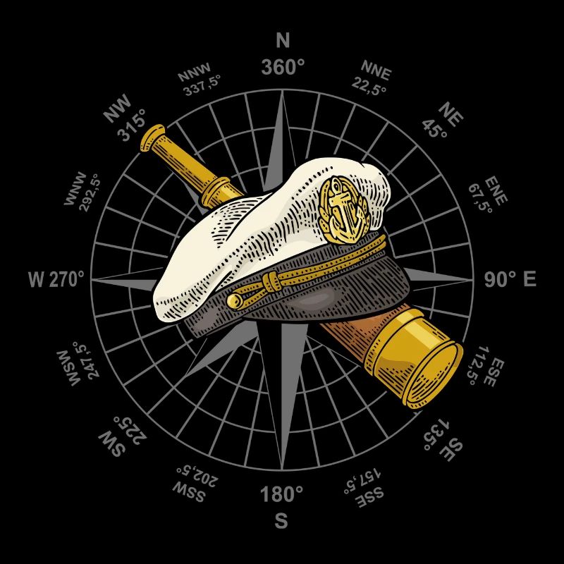 Compass captain's cap telescope