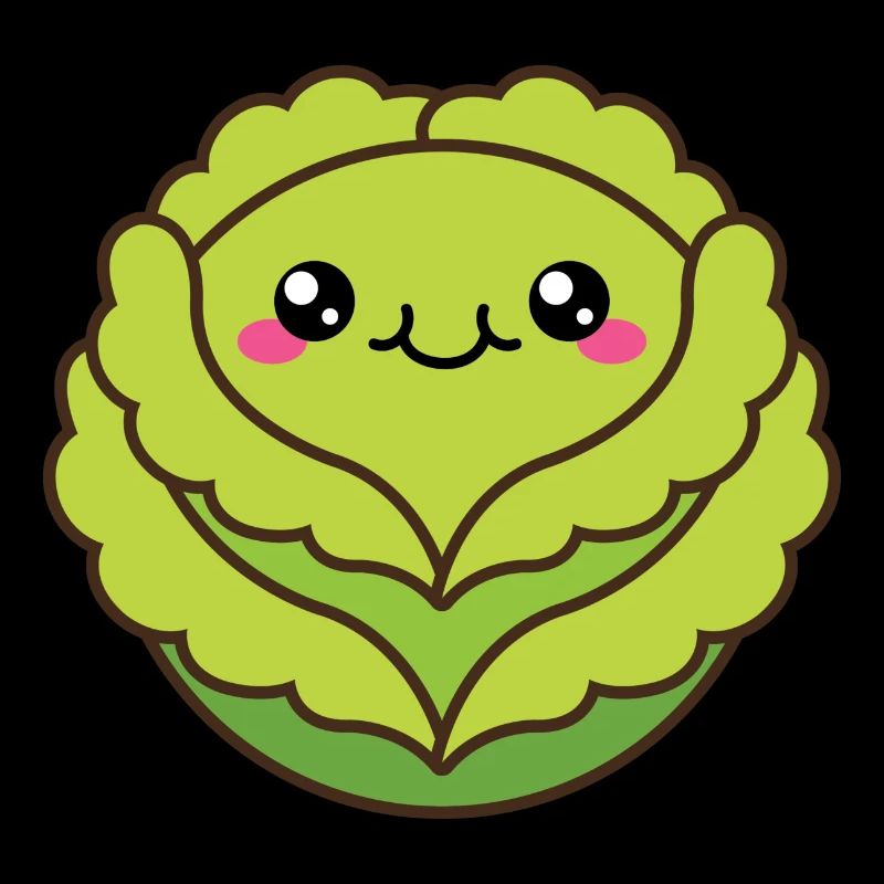 Niedlicher Kohl oder Salatkopf