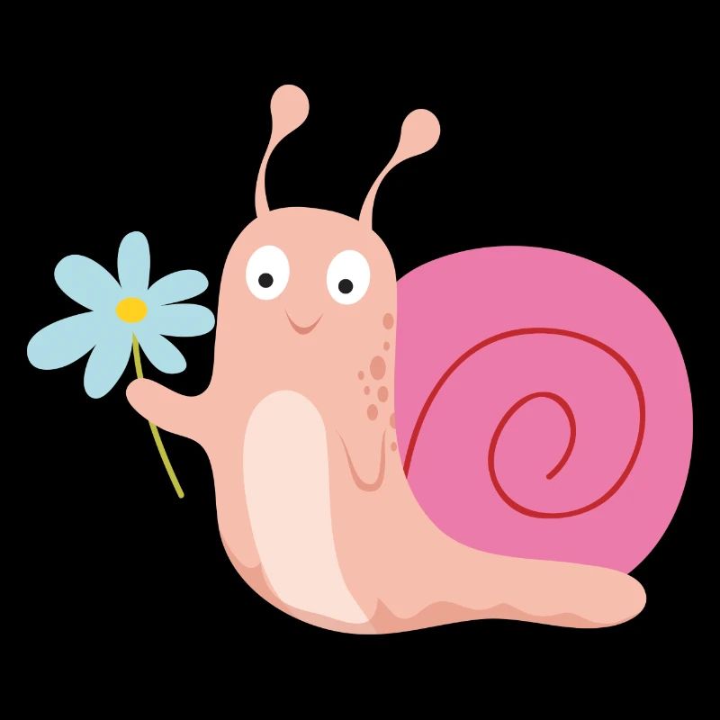 Schnecke mit Blume