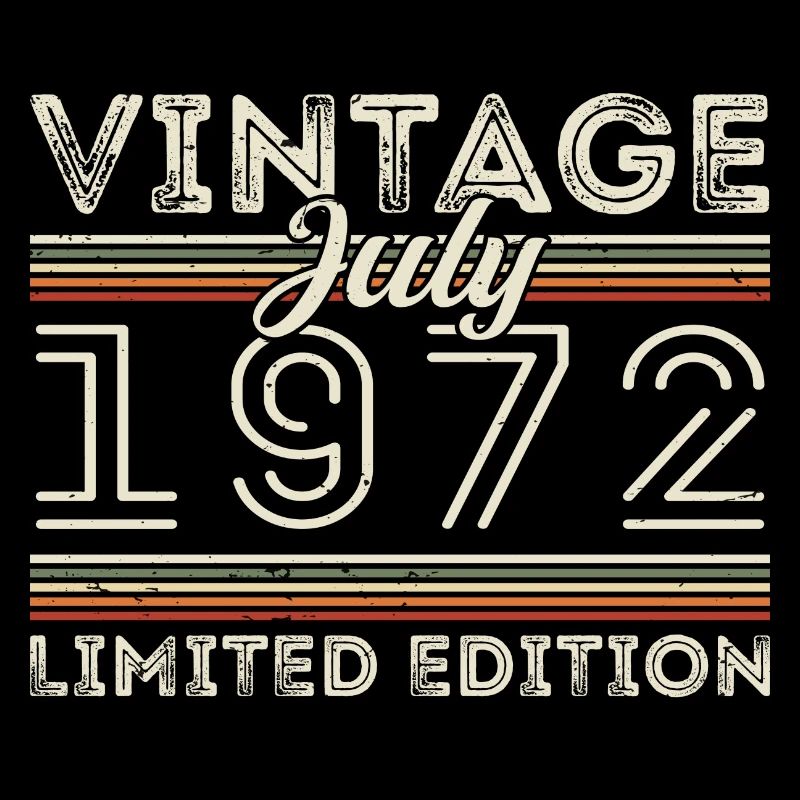 Juli 1972 Juli Geburtstagsgeschenk Juli 1972