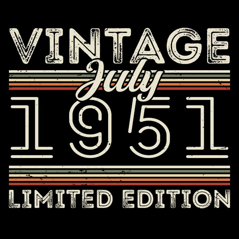 Juli 1951 Juli Geburtstagsgeschenk Juli 1951
