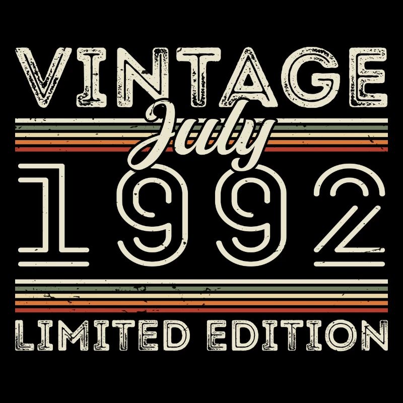 Juli 1992 Juli Geburtstagsgeschenk Juli 1992