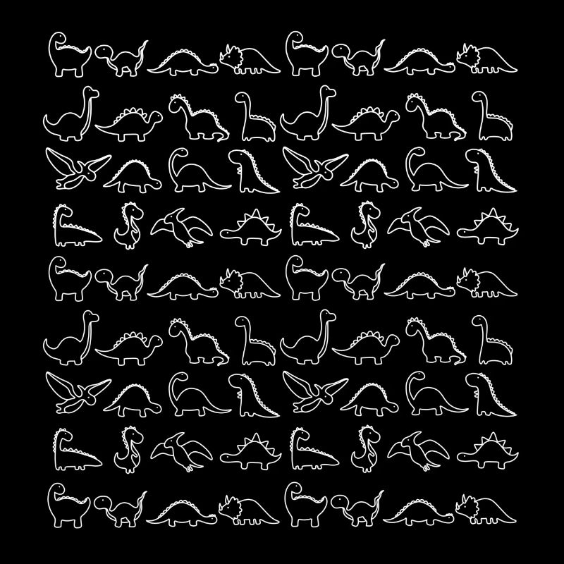 Motif Dinos en blanc