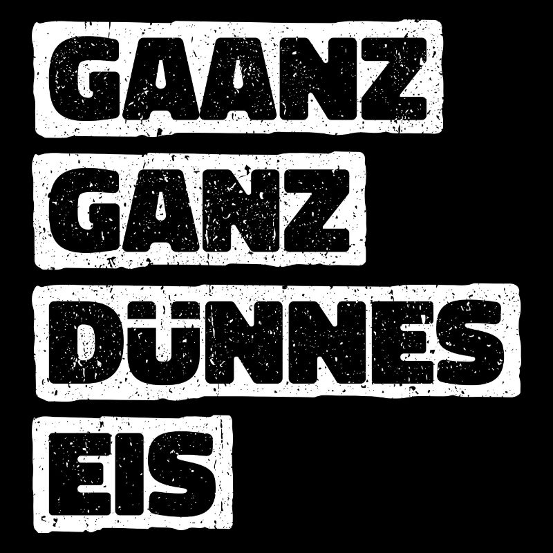 Ganz Dünnes Eis Risiko Umgangssprache Vorsicht