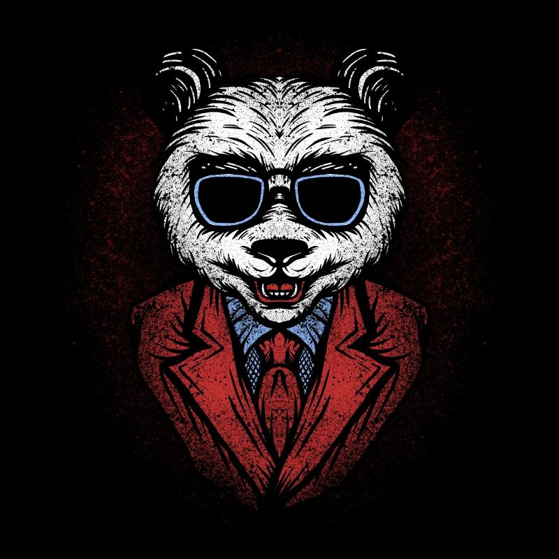 Halloween Geschenk Panda Skelett Pandabär Horror