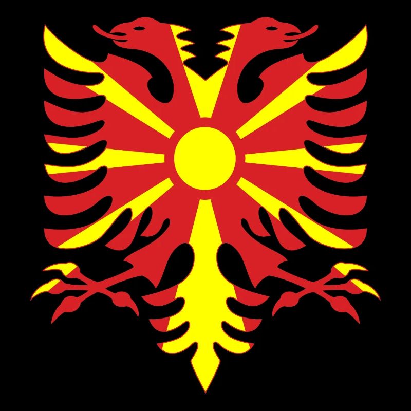 Macédoine Albanie Drapeau