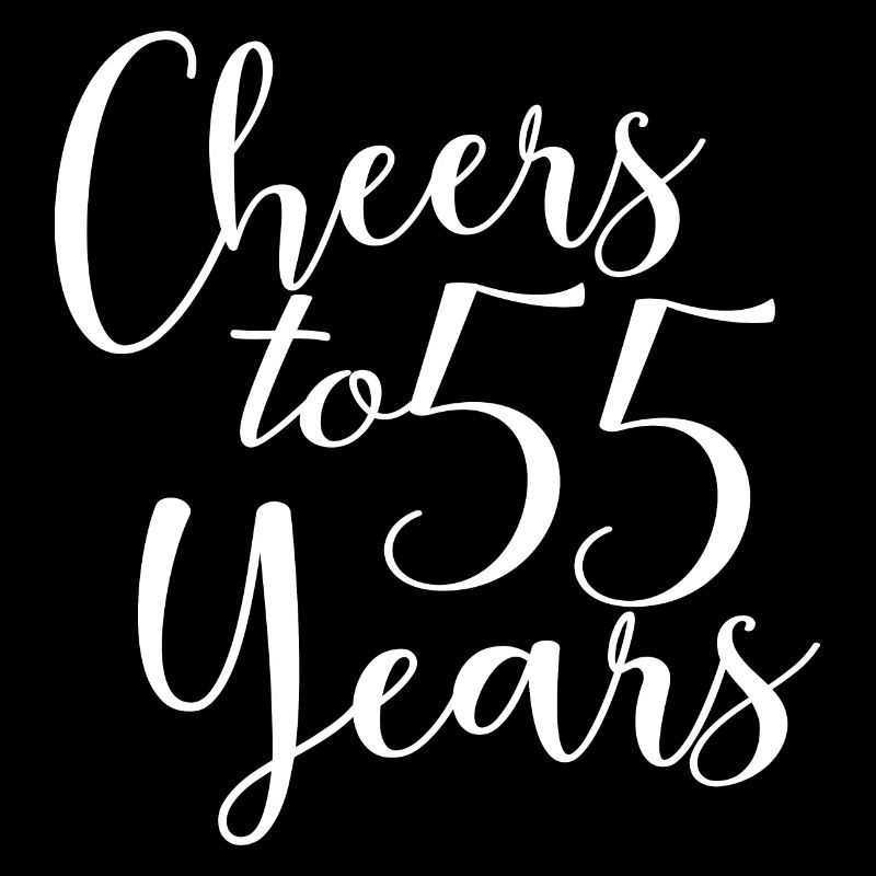 Prost auf 55 Jahre 55. Geburtstag