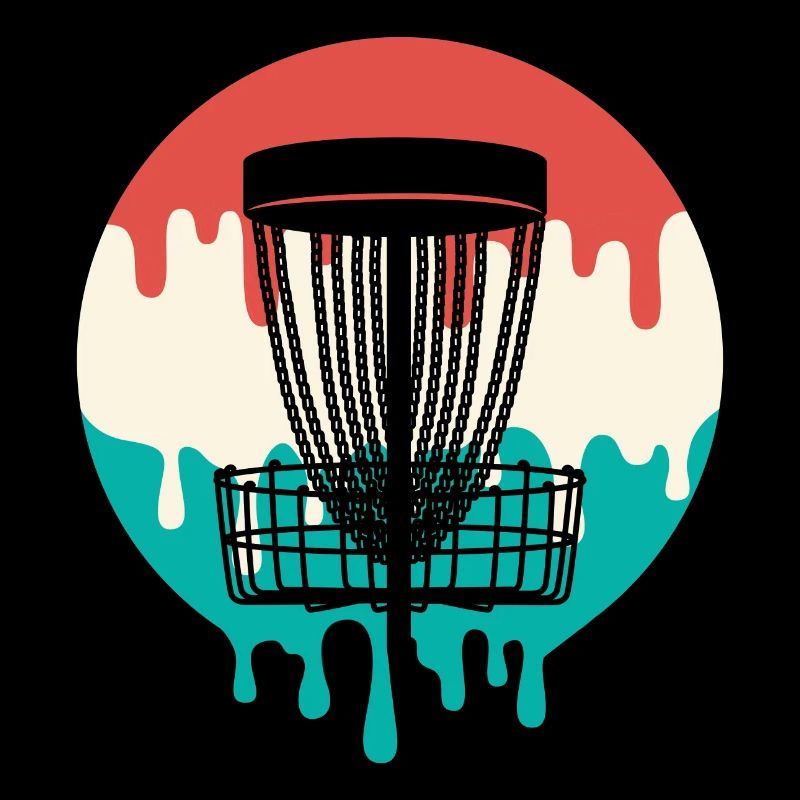 Discgolfer triefend Discgolf Spieler Disc Golf