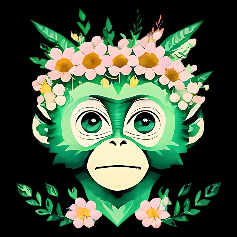 Blumiger Affenfreund