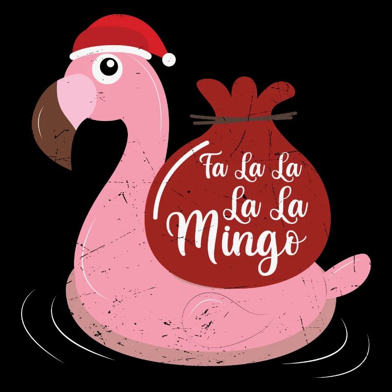 Pull de Noël drôle Flamingo Design