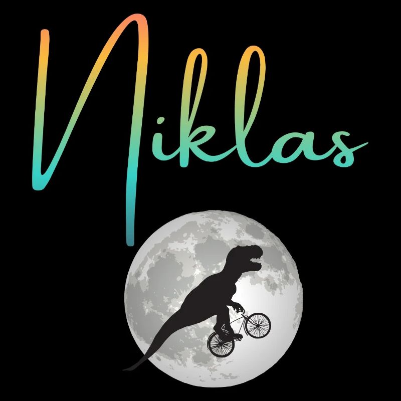 NIKLAS - Beautiful boy name with dinosaur
