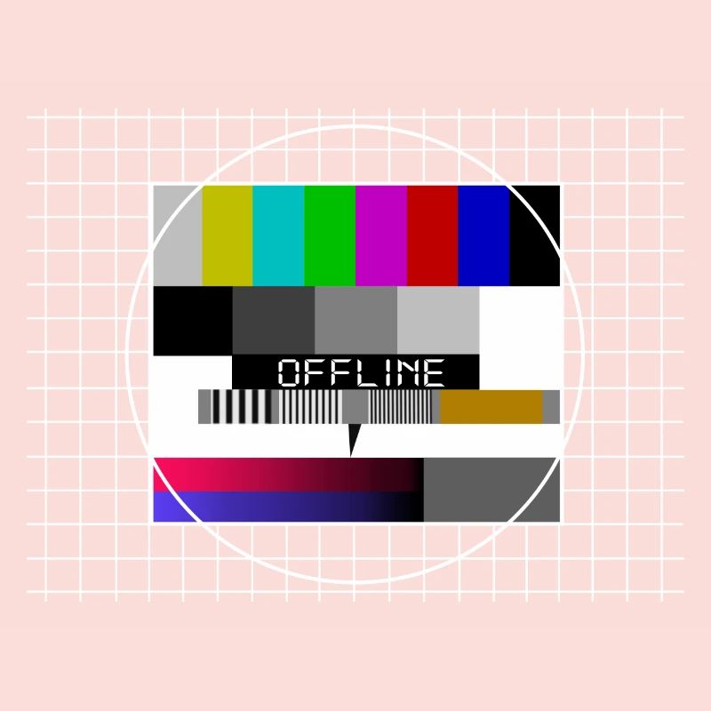 déconnecté, internet, image d’essai, tv