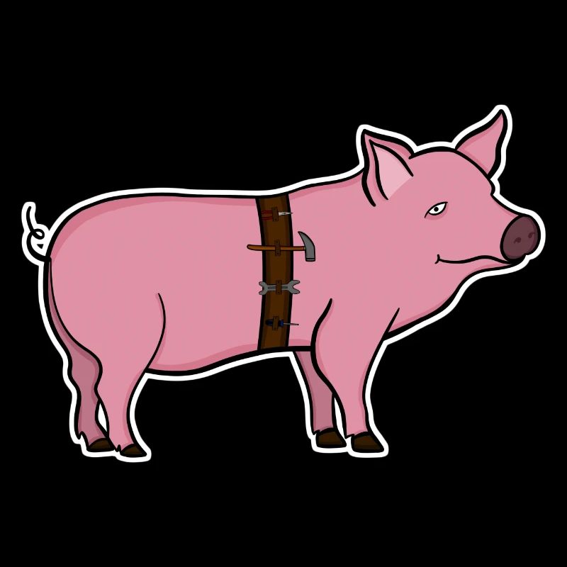 PIG WORKER EMPLOYEE COLLEAGUE WORK