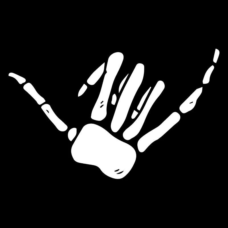 Skeleton bone hand finger gesture hand sign