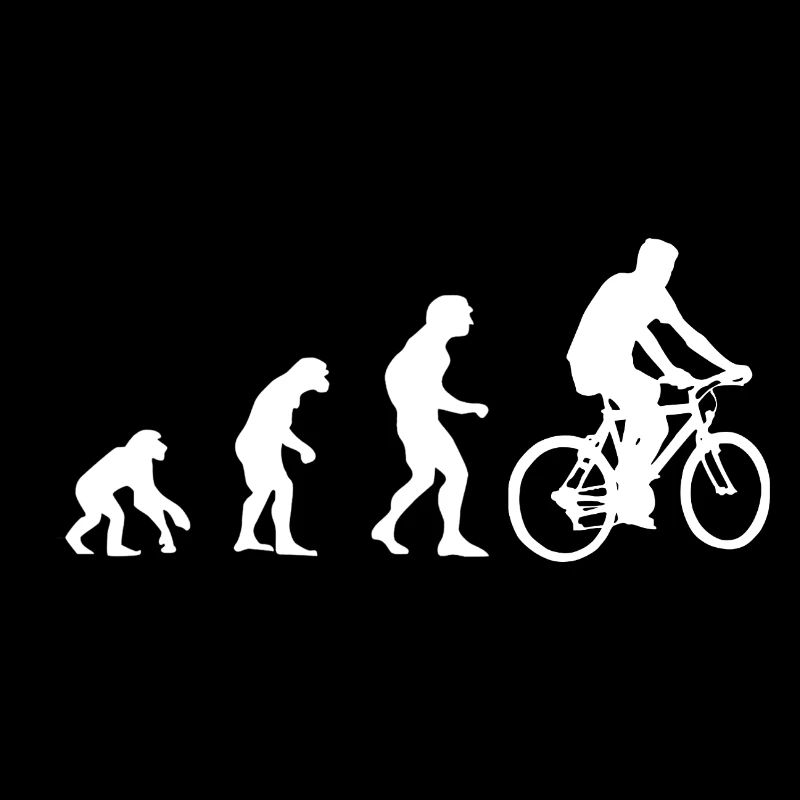 Evolution, singes au cycliste, vtt