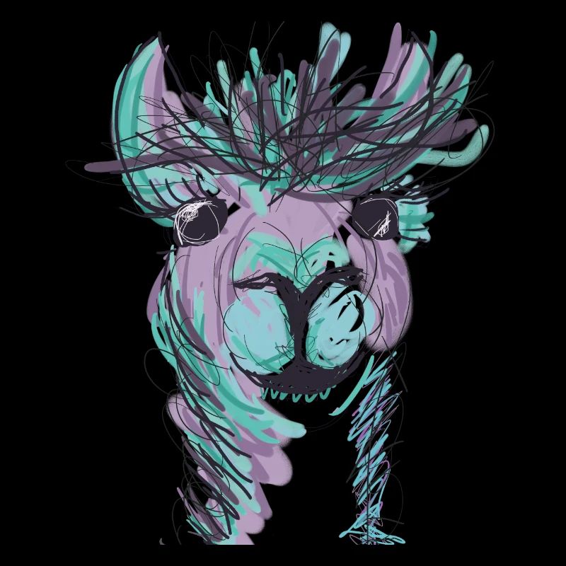 Alpaca Llama Purple