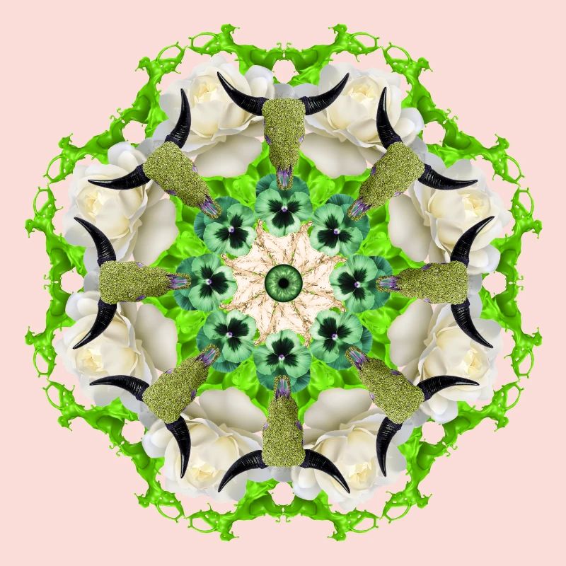 mandala de vaches vertes