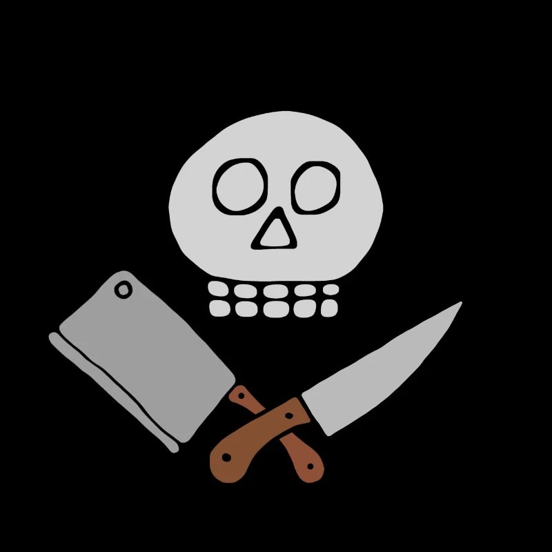 Skull Kitchen Knife Hackebeil