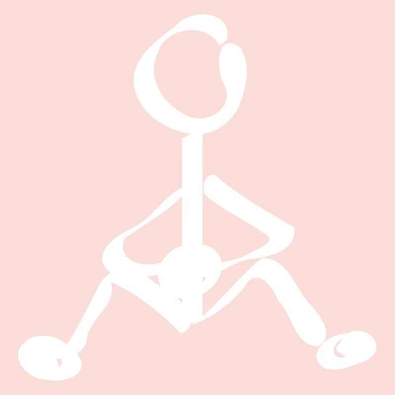 Strichmann sitzend Geschenkidee