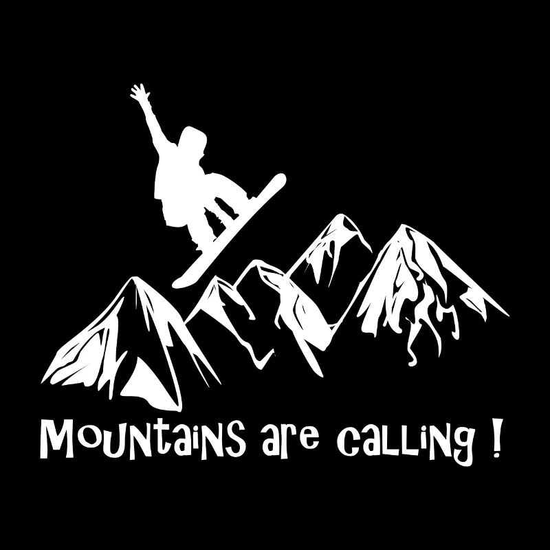 Mountains are calling snowboarder