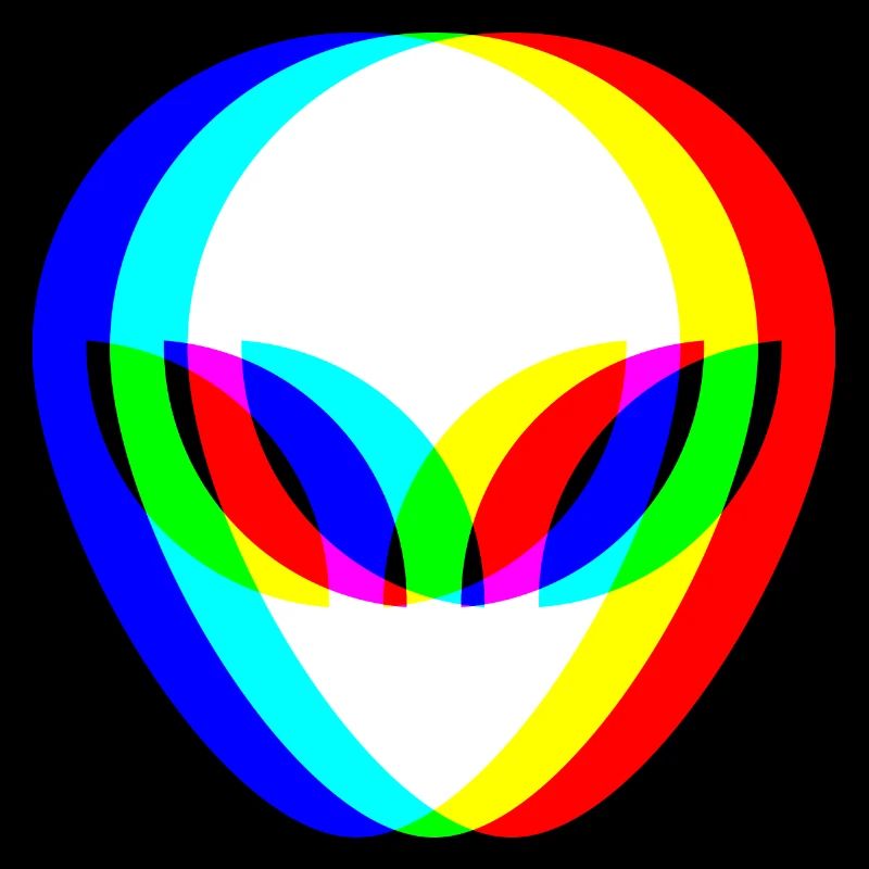 Alien Head Trippy Techno DJ Raver Glitch