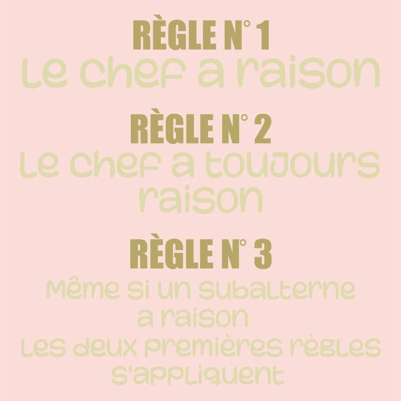 Les regles du chef
