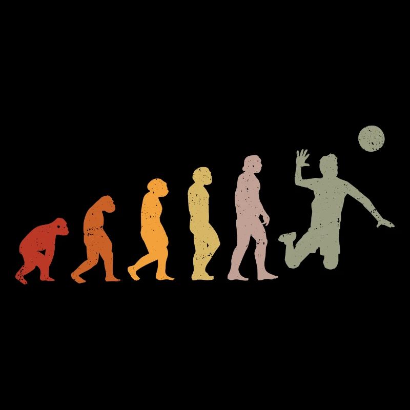 Human Evolution Volleyball Player