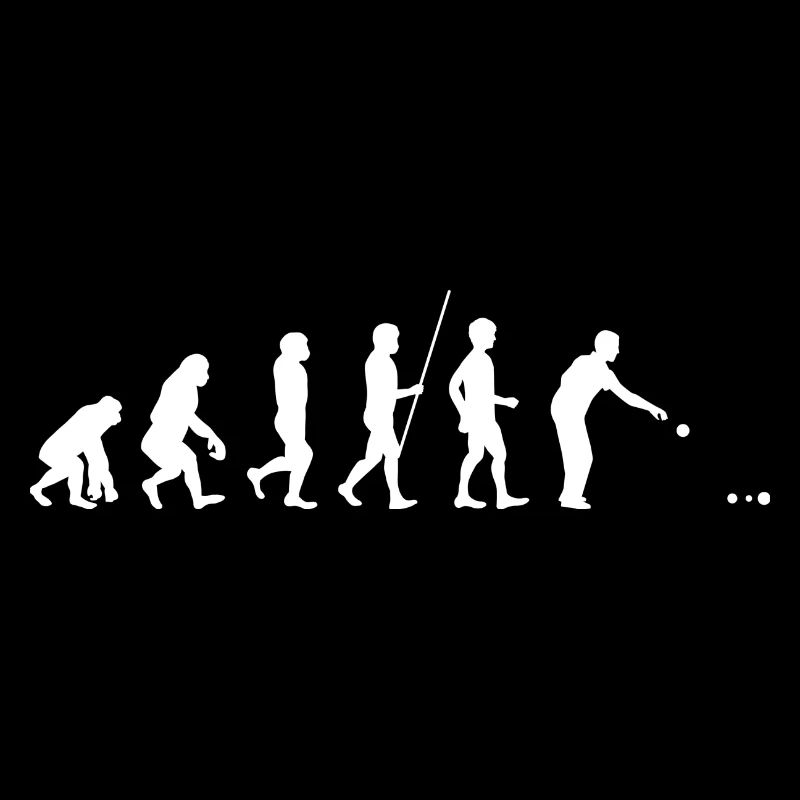évolution de l'homme, pétanque. Idée cadeau