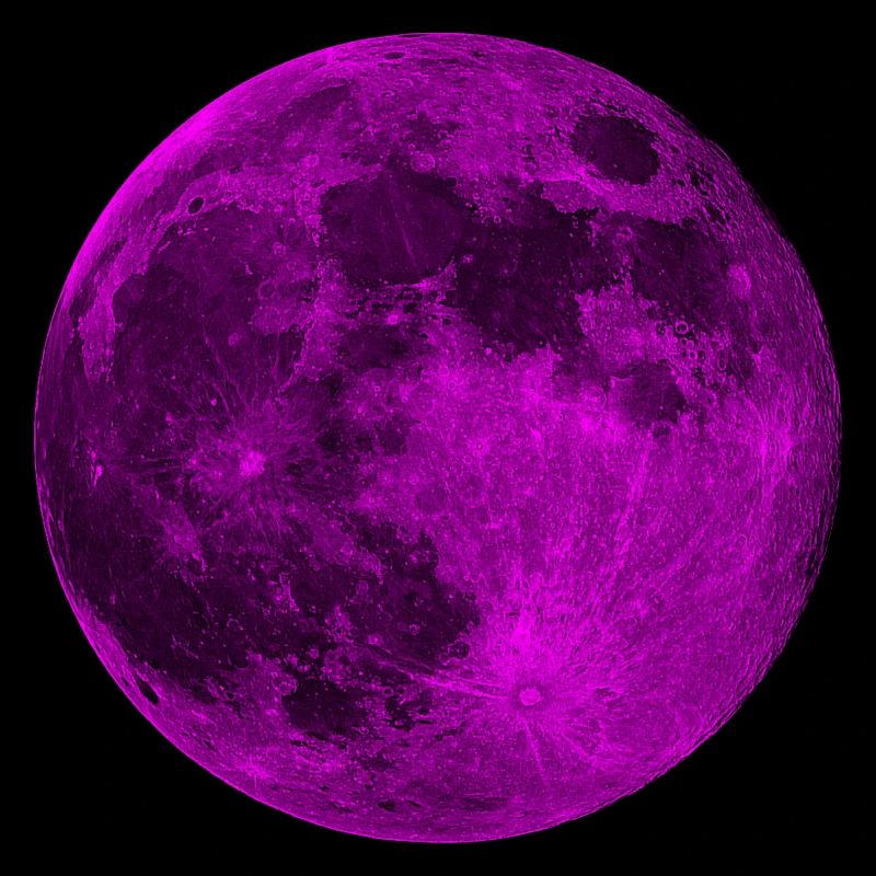 Mysterious Pink Full Moon