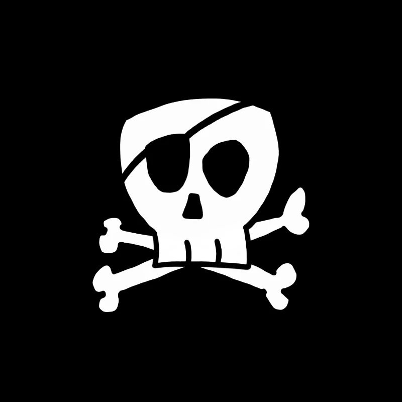 Skull with crossed bones and eye patch