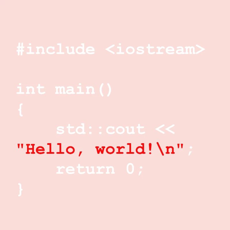 Programme du développeur Hello World C ++