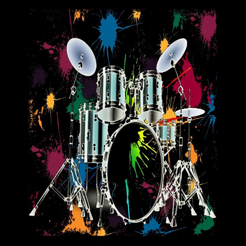 Schlagzeug Drum Set Drummer Drums Grafik Design