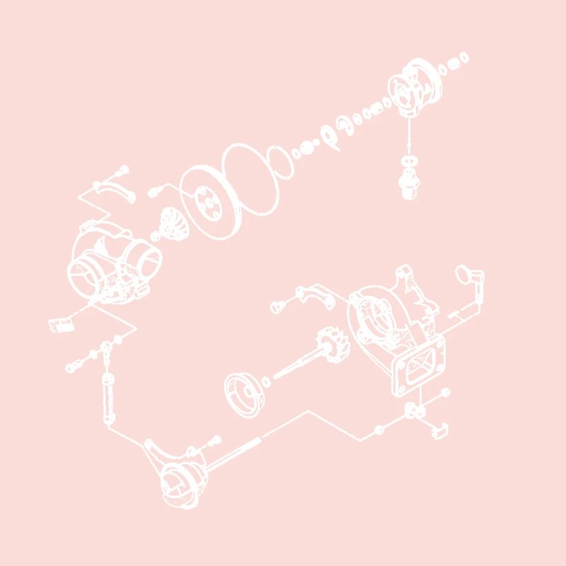 Turbocharger explosion drawing construction boost