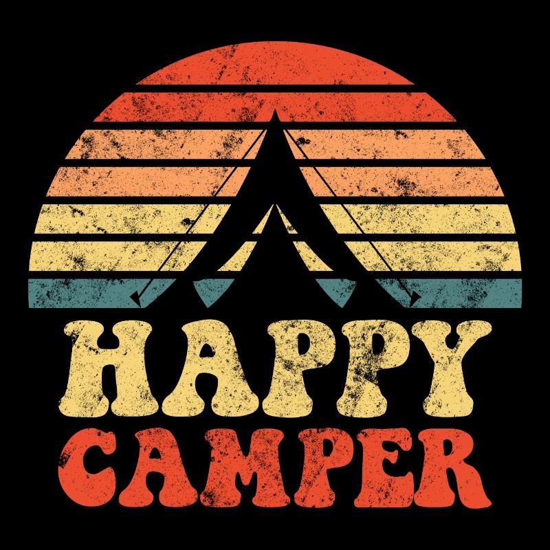 Happy camper camping nature