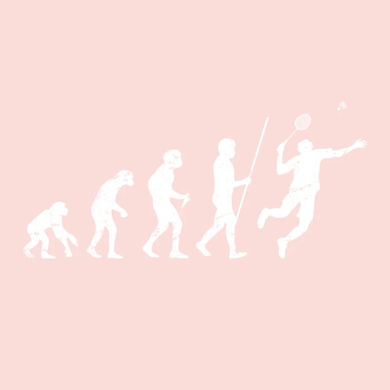 Badminton Evolution Badmintonspieler Geschenk Cool