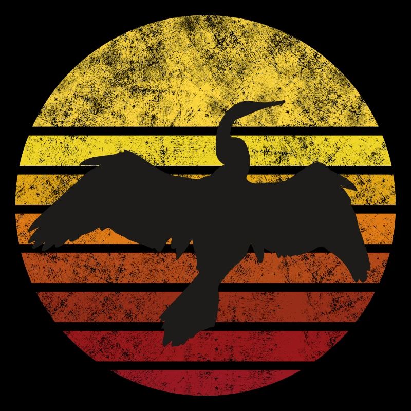 Cormoran au coucher du soleil