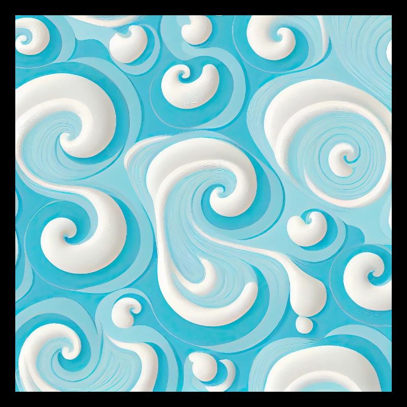 Motif de tourbillon abstrait bleu pastel et blanc