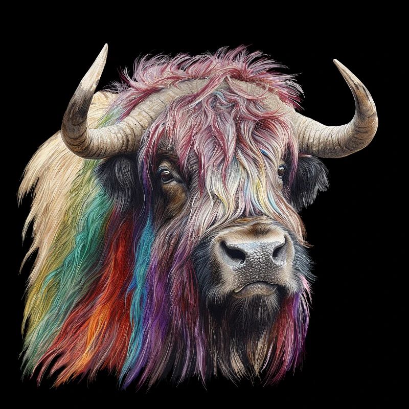 Bunter Büffel – Wild, Stark & Stilvoll