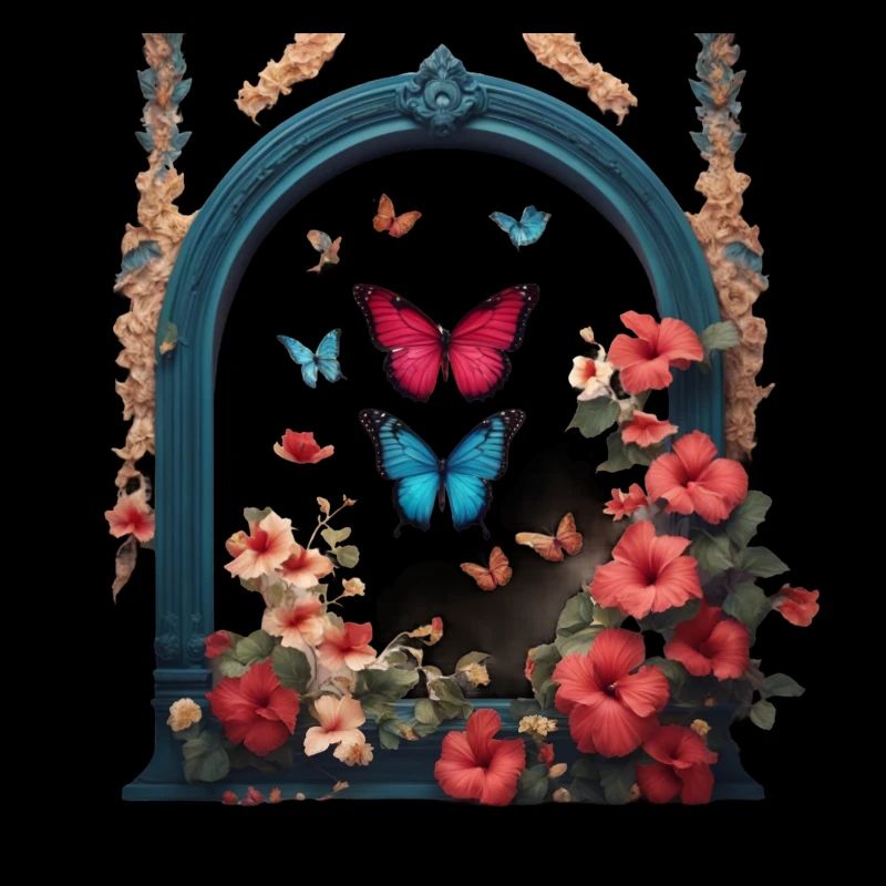 Fleurs et papillons