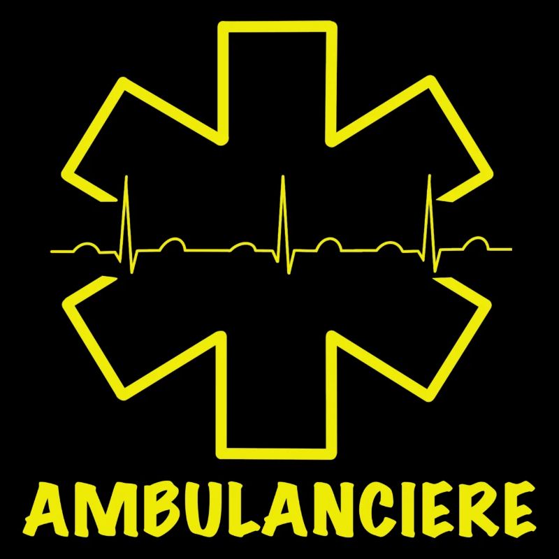 Ambulancière jaune fluo