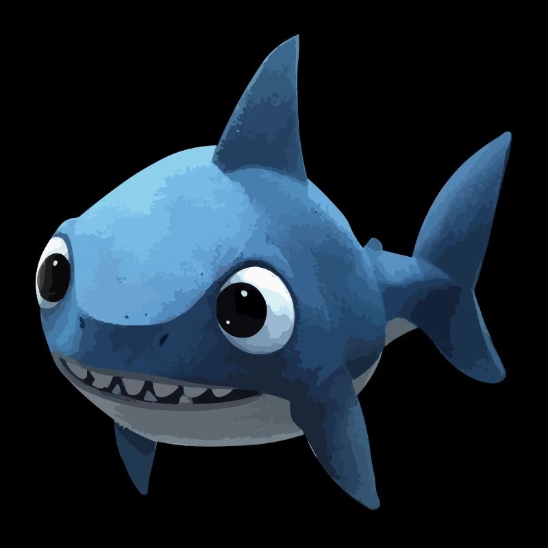 Bébé requin bleu - Mignon et élégant