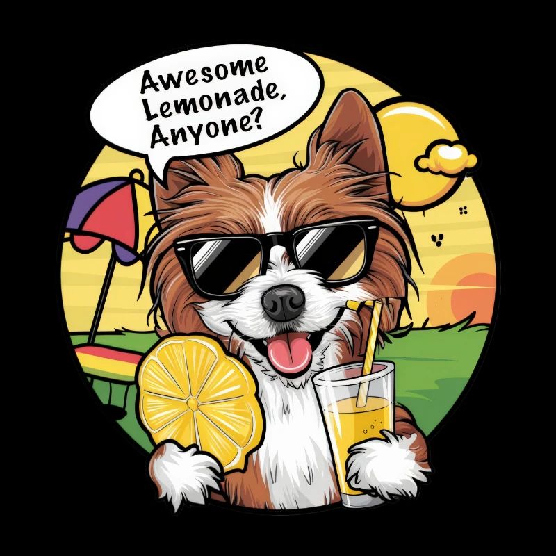 Lion with lemonade