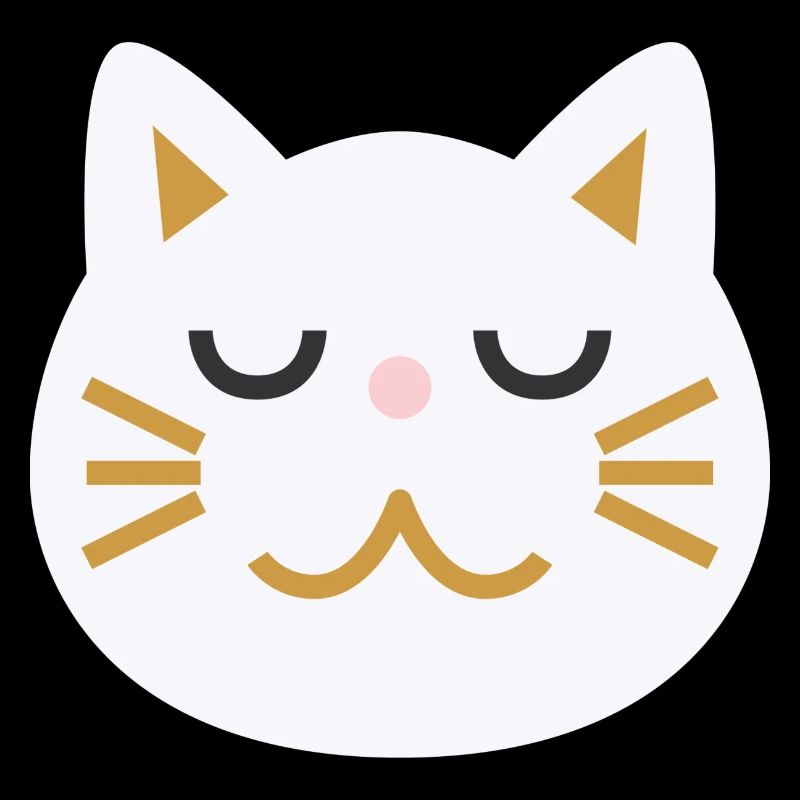 Japanisches Katzengesicht L weiß