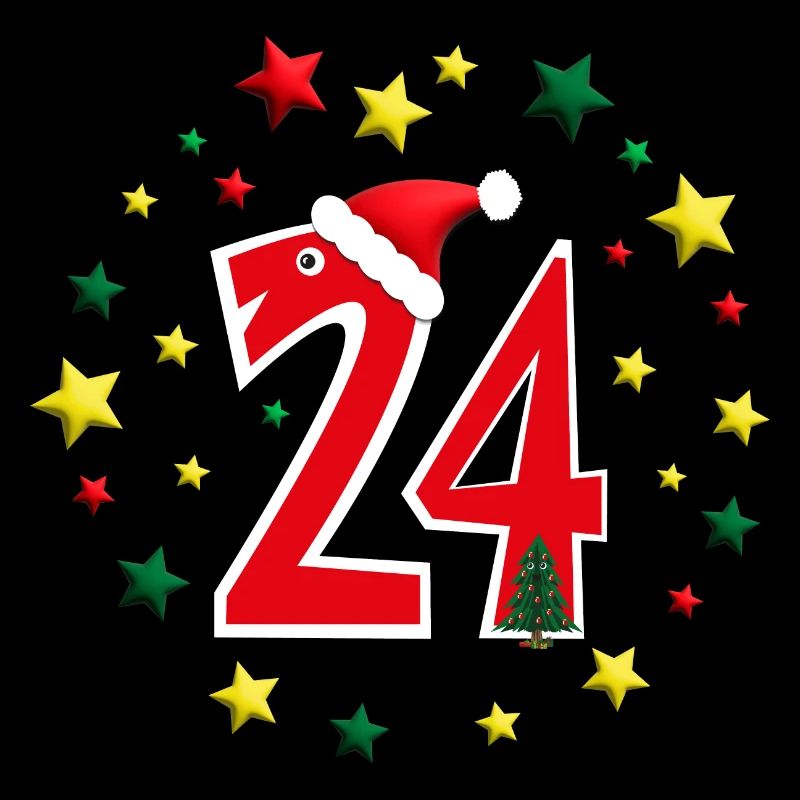 24.Dezember Weihnachten mit vielen Sternen.