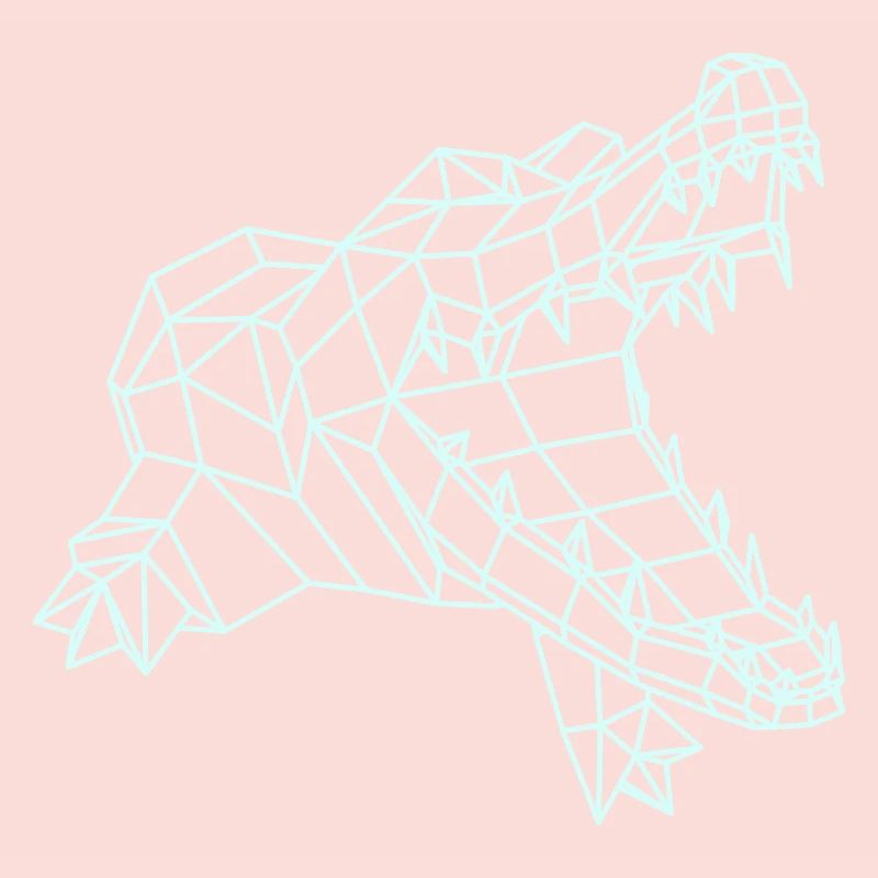 WireFrame graphique de crocodile, conception Paperwolf