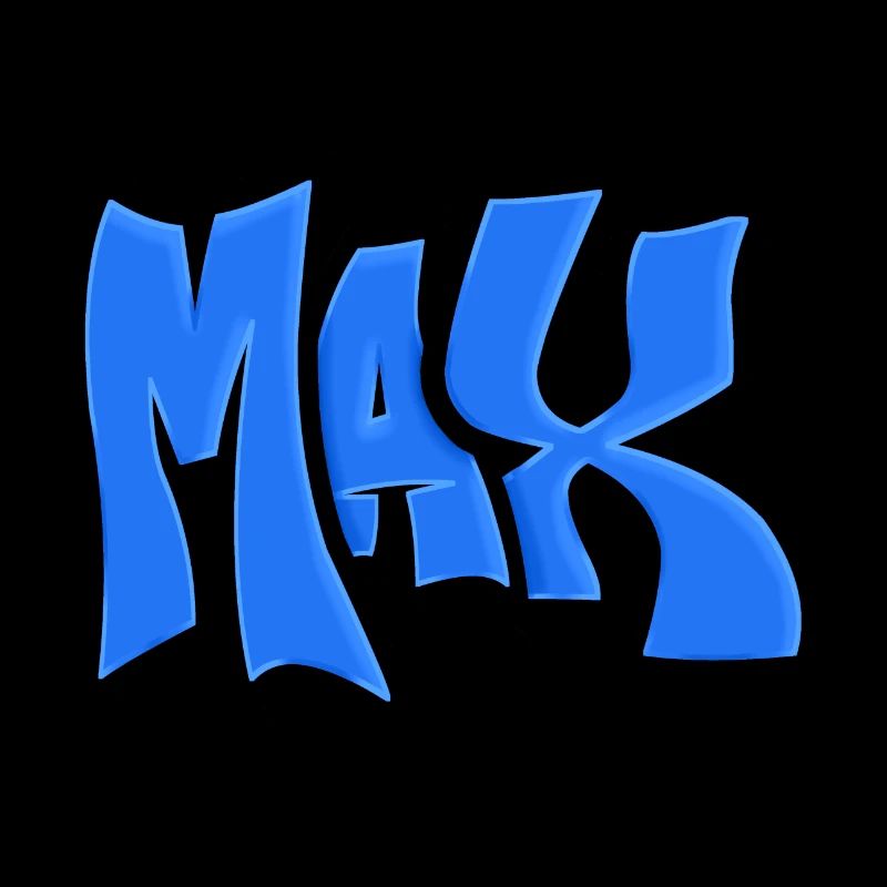 Maximaler Graffiti-Name blau