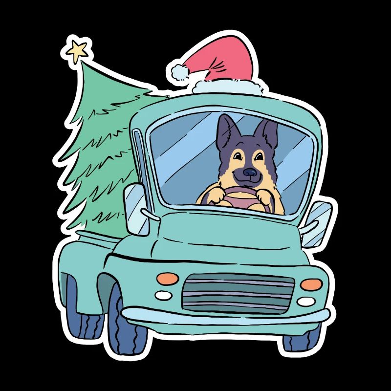 Christmas german shepherd christmas tree